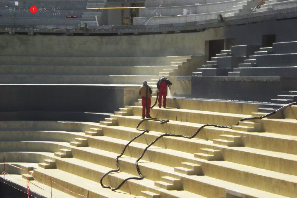 Lavori di impermeabilizzazione del Foro Italico