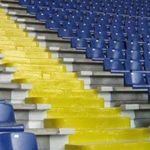 Superfici in resina colorate per segnaletica pavimenti o suddivisioni settoriali di tribune